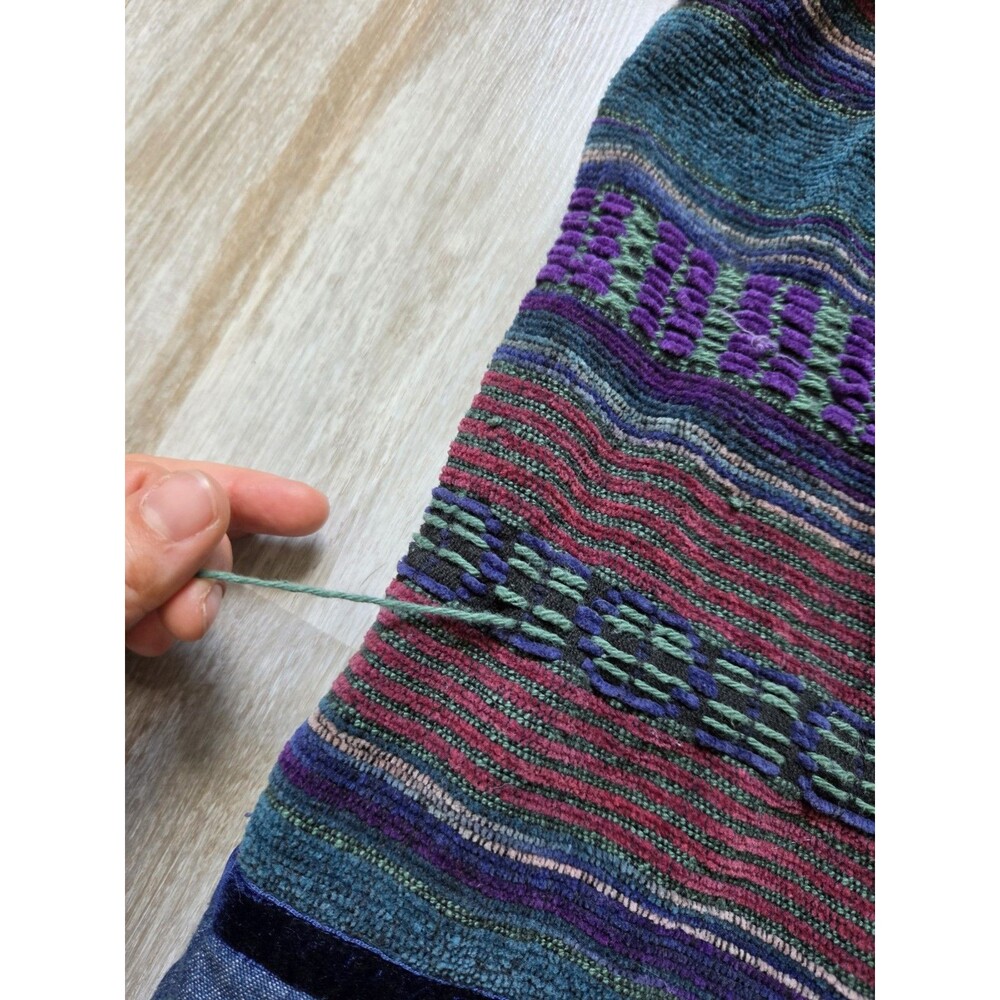 Coldwater Creek Tapestry Vest Embroidered Hem Button Front Cotton Womens L GUC - Picture 3 of 10